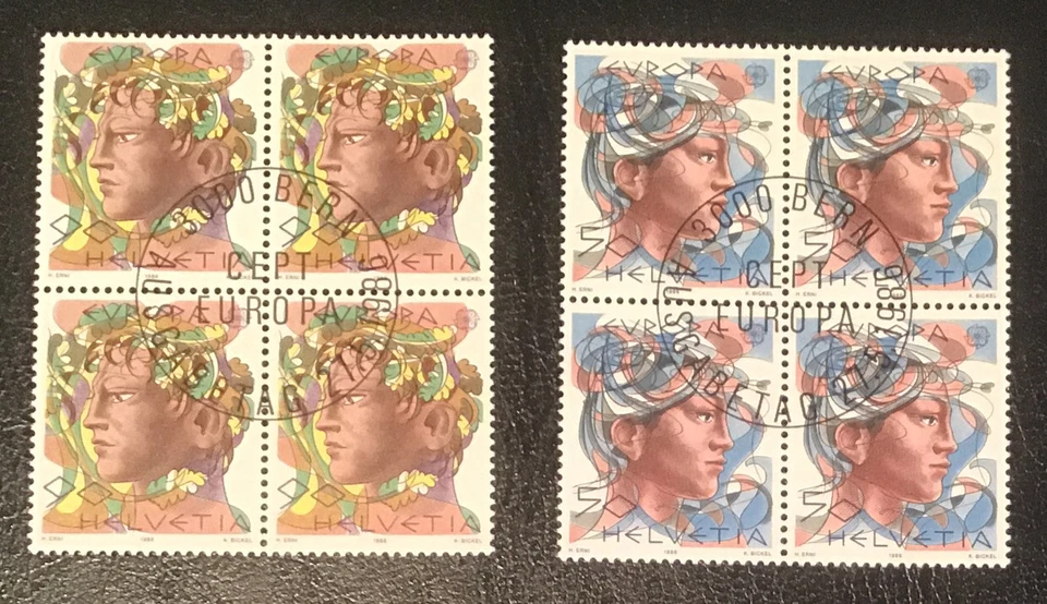 Switzerland 1986 Europa Blocks Of 4 CTO Cat £14.40 - Image 1 of 1