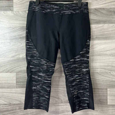 Marc New York Performance Womens Capri Leggings Black White Space Dye Cropped L - Image 1 of 4