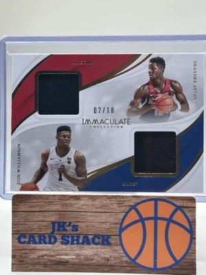 2019 Immaculate Collegiate Deandre Ayton/Zion Williamson Combos Relics /10 #15 - Image 1 of 4
