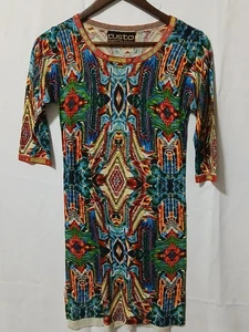 CUSTO Barcelona Kleid Gr. S bunt 3/4 Ärmel sehr guter Zustand 100% Wolle - Bild 1 von 9