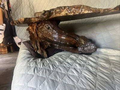 handmade driftwood coffee table VINTAGE - Image 1 of 4