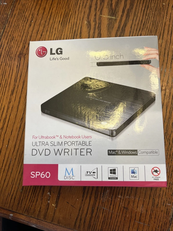 LG SP60NB50 Super Multi Portable 8 x DVD Rewriter with M-Disc Support