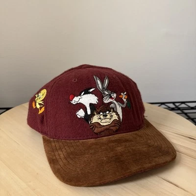 De colección 1991 Acme Clothing Looney Tunes Snapback Gamuza Bill Sombrero Gorra Hecho en EE. UU. Foto 1 de 4