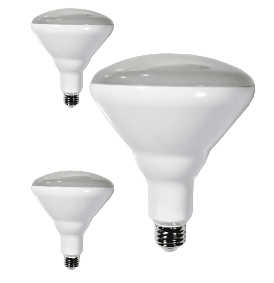 Diodesy BR40 LED Flood Light 9W 650LM E26 3500K 120V 120° Dimmable White 3Pk - Image 1 of 2