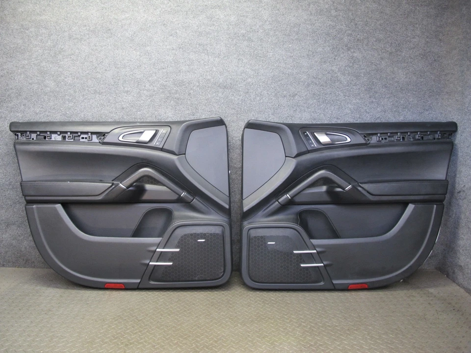 2011-2018 PORSCHE CAYENNE 958 FRONT LEFT & RIGHT SIDE INTERIOR DOOR PANEL SET - Image 1 of 4