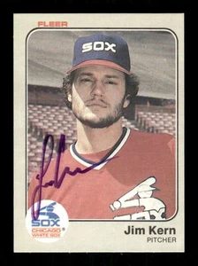 1983 Fleer 240 Jim Kern autografo firmato viola sharpie ASC BXCP58 - Foto 1 di 2