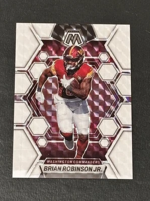 2023 Panini Mosaic White Parallel SP Brian Robinson Jr. 25/25 Card #244 - Image 1 of 2