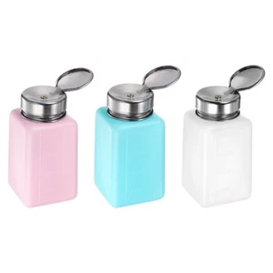 3PCS 200ML(6.8oz) Push Down Alcohol Dispenser Pump Liquid Press Bottles 3 Colors - Picture 1 of 6