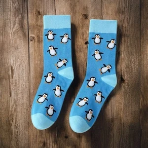 Adult Socks Penguin Funny Crazy Sock Holiday Gift Sea Animals Cool Ocean New - Picture 1 of 3