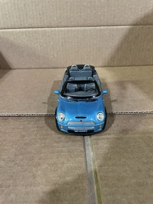 Kinsmart 1/28 Scale Blue Mini Cooper S Pull Back Diecast Toy Car - Image 1 of 4