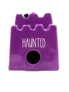 NWT Rae Dunn Halloween Haunted Birdhouse Purple Glossy Castle 2021 - Picture 1 of 5