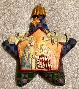 Jim Shore 2004 Enesco Nativity Scene Star Christmas Ornament Heartwood Creek - Bild 1 von 3
