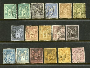 France #77\\86, 88-96 (f312) Peace & commerce 1876-80, U,FVF,CV$213.05 - Picture 1 of 1