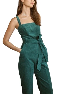 Lulus зеленый вельветовый широкоплечий комбинезон новый с Ярлыками женская маленький подпоясанный - Изображение 1 из 4