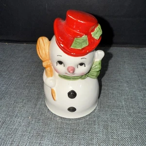 Vintage Lefton Mr Snowman Glocke 50er Jahre Made In Japan - Bild 1 von 2