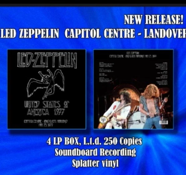 LED ZEPPELIN  Capitol center, Largo, Ma. 1977 4lp - Image 1 of 2