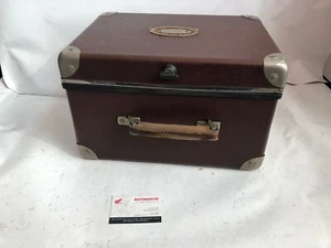 Baule King Size  Usato Originale Aprilia  Scarabeo 50 in Pelle Marrone  - Picture 1 of 6