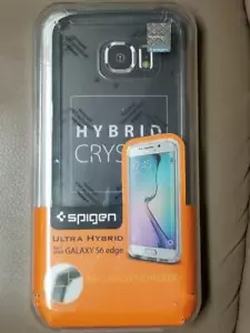 Spigen Ultra Hybrid Case For Galaxy S6 Edge*SGP11472*Clear Back Panel*NEW*SEALED - Picture 1 of 7