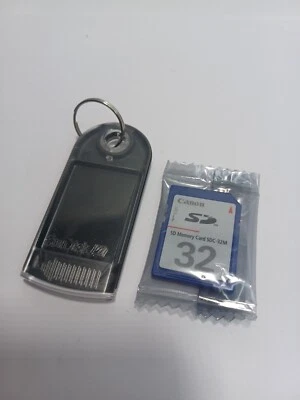 New Canon SDC-32M 32 gb Secure Digital Memory Card SD Powershot W/ SD Keychain - Image 1 of 3