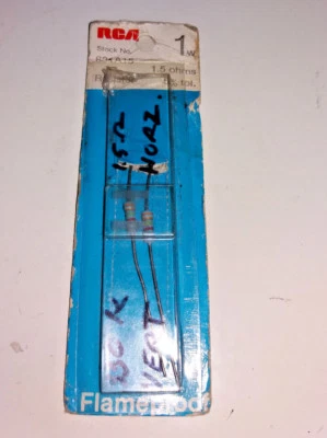NOS RCA 804A15 1W 1.5 ohms 5% tol Resistor 2-Pack - Image 1 of 3