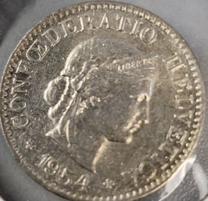 1954 Switzerland 5 rappen coin Brilliant Uncirculated - Picture 1 of 3