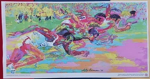 Poster Olympische Spiele 1976 USA (12" x 23") Burger King Promo LeRoy Neiman - Sprinters - Bild 1 von 4