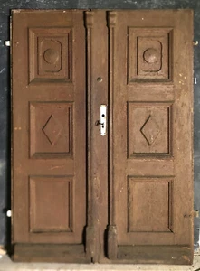spätbarocke Hauseingangstür, Flügeltür, 127x183 cm, T-MD 50/3A - Bild 1 von 2