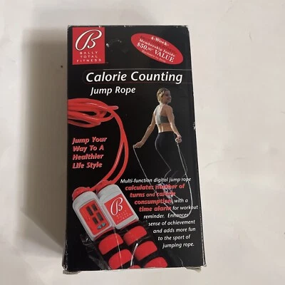 Cuerda de salto Bally Total Fitness digital multifunción conteo de calorías 2001 nueva Foto 1 de 3