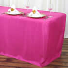 6 Ft Fuchsia Fitted Polyester Table Cover Wedding Party Tablecloth Dinner