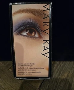 Mary Kay Mineral Eye Color Bundle Beautiful Brown Eyes 3 Colors & Applicator NIB - Picture 1 of 4