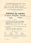 Virtuosi Da Camera Signed Program By All 5, Prague, 1968