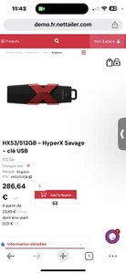 Clé USB Kingston Savage Hyper X 512 GO - Afbeelding 1 van 6