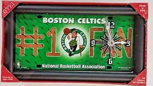 NBA Boston Celtics - Reloj con matrícula de metal, nuevo - Imagen 1 de 1