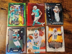 Miami Dolphins Card Lot (Achane, Hill, Tagovailoa, Mostert) 2023 Panini - Picture 1 of 3