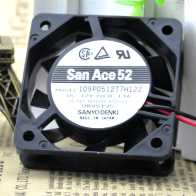 SANYO San Ace 5cm5015 12v0.13A 109P0512T7H122 Chassis Cooling Miniature Fan Mute - Image 1 of 4