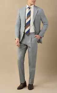 Spier Mackay 36S 30w grey slim fit super 120 tropical wool 3 roll 2 half canvass - Picture 1 of 18