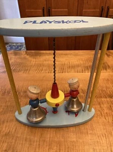 Vintage 1930-1940’s PLAYSKOOL Wooden Flip Toy Bell Ringing Whimsical Sailors - Picture 1 of 14