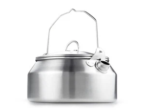 GSI GLACIER 1L TEA KETTLE ULTRALIGHTE STAINLESS STEEL FOLDING HANDLE #68162