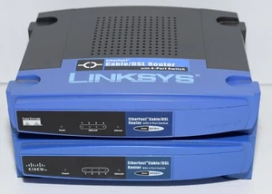 (2) Linksys BEFSR41 EtherFast Cable/DSL Router AS IS For Parts Or Repair Only - Picture 1 of 12