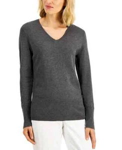 /LX021/ JM Collection Maglione Scollo a V con Bottoni e Polsino Grigio Tg L - Foto 1 di 1
