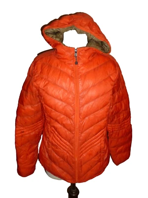 Chaqueta Xersion para mujer acolchada premium plumón rojo cremallera con capucha M como está Foto 1 de 4