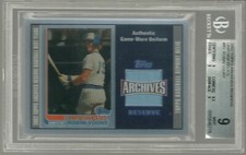 2002 Topps archive robin yount game worn jersey  Uniform BGS 9 MINT Brewers HOF