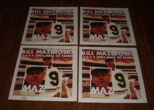 4 PITTSBURGH PIRATES BILL MAZEROSKI 2001 HALL OF FAME IRON CITY BEER POSTERS - Picture 1 of 2