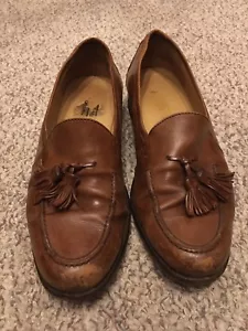 Mocassini vintage Johnston & Murphy Cellini nappa marrone da uomo US 8 M - scarpe italiane - Foto 1 di 7