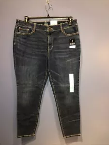 16 St. John's Bay Damenjeans mittlerer Rise heimlich schlanker dünner Knöchel - Bild 1 von 6