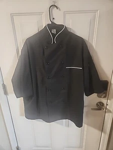 Chef Trends Jacket Shirt Size L by Pinnacle Black C814 BK - Picture 1 of 12