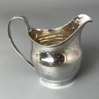 Jarra crema de plata maciza George III William Hunter II Londres 1801 AZX Foto 1 de 4