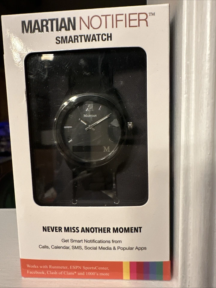 Женские многофункциональные кварцевые аналоговые цифровые умные часы Martian Notifier с коробкой - Изображение 1 из 3