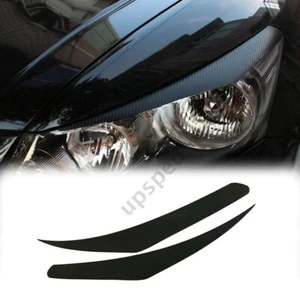 Carbon Fiber Front Headlight Eyelid Eyebrow Cover Trim For Honda Accord 2008-12 - Picture 1 of 5