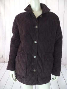 Ralph Lauren Mantel Jacke M braun gesteppt Wildlederimitat Polyfüllung Reitsport - Bild 1 von 12